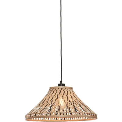 Afbeelding van Good&amp;Mojo Hanglamp Tahiti Bamboe Naturel Zwart 45x45x20cm