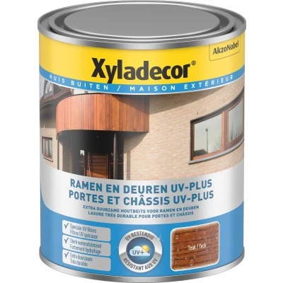 Afbeelding van Xyladecor Beits Ramen &amp; Deuren Uv plus 0,75l Teak
