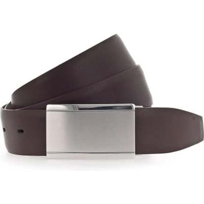 Afbeelding van Vanzetti Leren Riem Dresscode: Business 35mm Cambered Belt W110 Dark Brown Donkerbruin