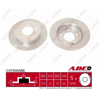 Afbeelding van ABE Remschijven C4Y006ABE