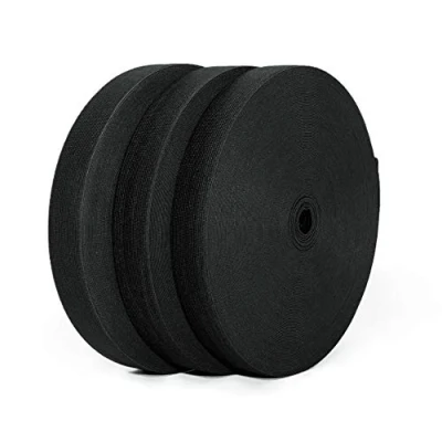 Afbeelding van 40 meter elastiek om te naaien, brede elastische band, rubber voor naaien en knutselen, kleding, doe het zelf projecten, Multifunctionele, (zwart, 30mm)