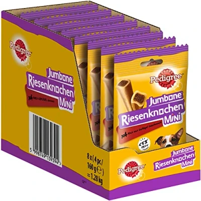 Afbeelding van Pedigree Snacks Giant Bones Mini Met Rundvlees (4 Stuks) 160 G