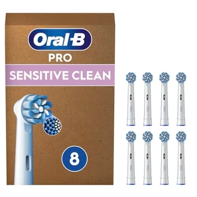 Afbeelding van Oral B Pro Sensitive Clean Opzetborstels, Wit, Verpakking Van 8 Stuks, Past In Brievenbus