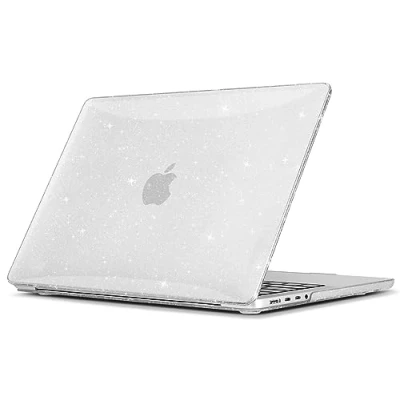 Afbeelding van TECOOL Hoes Compatibel met MacBook Pro 14 Inch 2021 2023 M3 M2 M1 Pro/Max Chip, Model A2992 A2918 A2779 A2442, Plastic Slanke Beschermende Harde Case, Glanzend Oppervlak, Glitter Helder