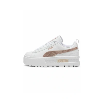 Afbeelding van Puma Mayze Glitter Sneakers laag voor kinderen, Maat: 35.5, White rose gold Kunststof/ textiel