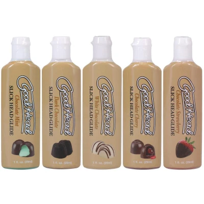 Afbeelding van Doc Johnson GoodHead Slick Head Glide Chocolade 5 Pack 30 ml