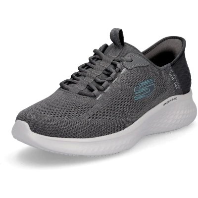 Afbeelding van Skechers Skech lite Pro heren Sneaker, Houtskool Mesh Blauwe Trim, 47.5 EU