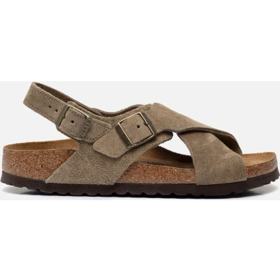 Afbeelding van Birkenstock Tulum Narrow Muiltjes, Dames, Maat: 38, Taupe Veloursleer