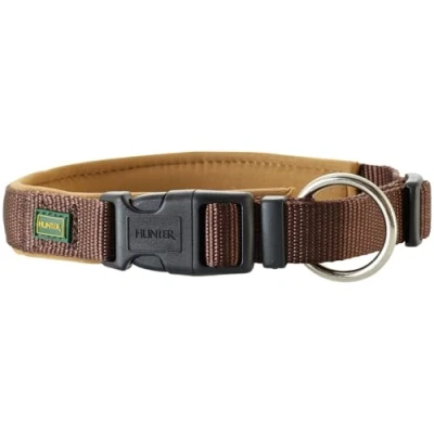 Afbeelding van Hunter halsband voor hond neopreen vario plus bruin / caramel 010_60 65 cmx25 mm
