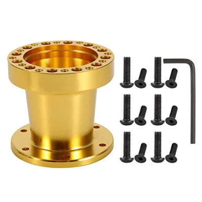 Afbeelding van Universele auto stuurwiel naaf adapter kit 3 inch 2 kleuren (goud)