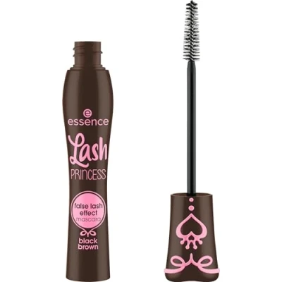 Afbeelding van Essence Cosmetics Lash PRINCESS kunstwimpereffect mascara zwart bruin, geeft meer volume, valse wimpereffect, definiërend, lengtebevorderend (12ml)