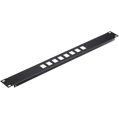 Afbeelding van Patchpanel 19&quot; vacuüm van metaal voor 8 Keystone Jack zwart