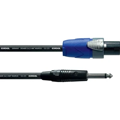 Afbeelding van Cordial Luidspreker Kabel [1x SPK stekker 1x Jackplug male 6,3 mm] 2 x 2.5 mm² 10.00 m Zwart