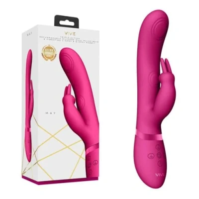 Afbeelding van Vive may luxe oplaadbare vibrator met pulsatie roze