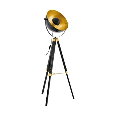 Afbeelding van Eglo Verlichting Vloerlamp Covaleda zwart/goud
