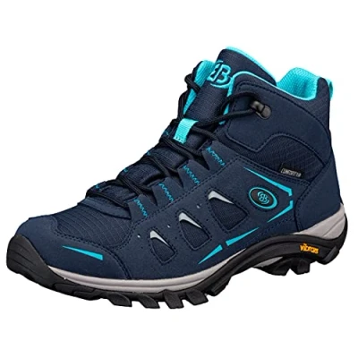 Afbeelding van Brütting Mount Frakes High Dames Trail hardloopschoenen, Marineblauw/grijs/turquoise, 39 EU