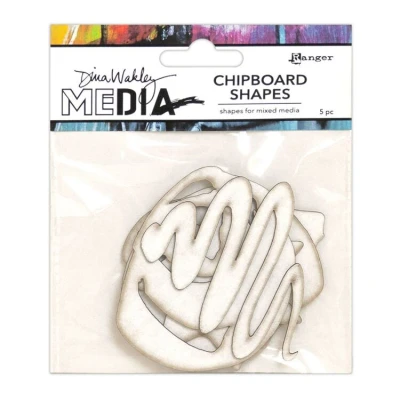 Afbeelding van Ranger Dina Wakley MEdia Chipboard Shapes Basics (MDA65913)