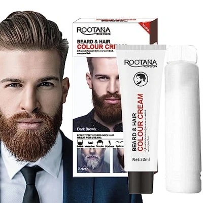 Afbeelding van Baardkleuring voor mannen,Snor en baardkleurshampoo mannen 60ML Snor baardverf eenvoudige toepassing Gimocool