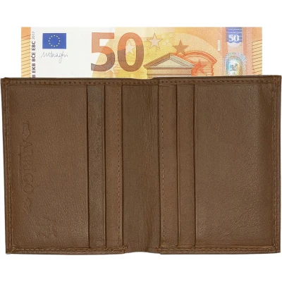 Afbeelding van Pasjeshouder Briefgeld Creditcardhouder Kaarthouder Leer Cognac Pasjes