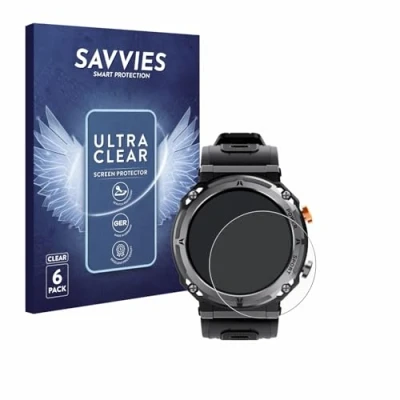 Afbeelding van Savvies Screenprotector voor Darmowade Smartwatch 1.39&quot; Folie Beschermfolie transparant (6 Stuks)