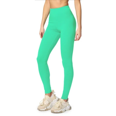 Afbeelding van Merry Style MS MS10 198 LE Dames Leggings Sport Vrijetijdsbroek Lang Katoen Sporbroek Yogabroek Mint XL