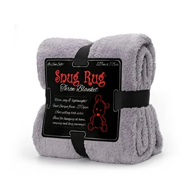 Afbeelding van Snug Rug Fleecedeken Speciale Editie Deken Luxe Sherpa Warm Fleece gooien TV voor bank Knuffeldeken 127 x 178cm Violet grijs
