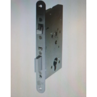 Afbeelding van ABLOY EL563 Veiligheidsdeurslot dubbelzijdig krukgestuurd zelfvergrendelend SKG** DM55mm RC74mm voorplaat RVS 24x235mm afgerond DR