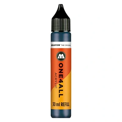 Afbeelding van Molotow ONE4ALL™ 30ml staalblauwe navul Inkt op acrylbasis