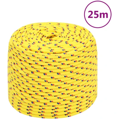 Afbeelding van vidaXL Boottouw 6 mm 25 m polypropyleen geel
