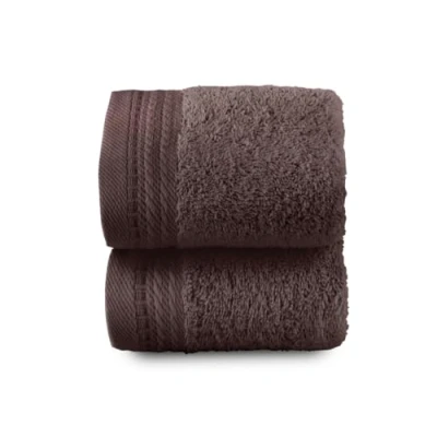 Afbeelding van Top Towel Premium grote badhanddoeken 2 gezichts of bidethanddoeken, 30 x 50 cm, 100% katoen, 600 g, bruin