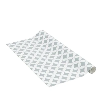 Afbeelding van Venilia Monica 54767 Plakfolie, met grijs geometrisch motief, retropatroon, decoratiefolie, meubelfolie, behang, zelfklevende folie, pvc, zonder ftalaten, 45 cm x 1,5 m, dikte: 0,095 mm
