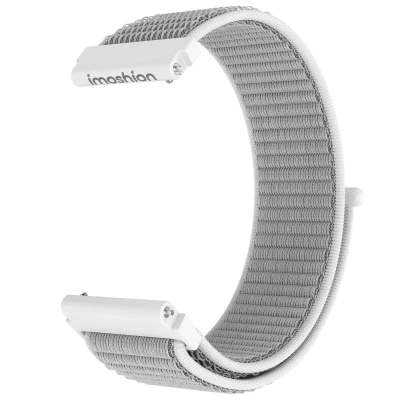 Afbeelding van Nylon bandje klittenband Universeel 22 mm aansluiting Grijs imoshion