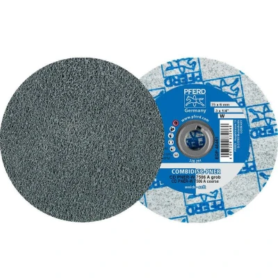 Afbeelding van PFERD 42759031 COMBIDISC geperste vliesschijf CD PNER Ø 75 mm zacht A, grof voor finish