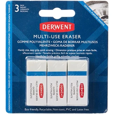 Afbeelding van Derwent Multi use Eraser Gum Set 3 Stuks