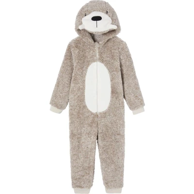 Afbeelding van Vertbaudet Pyjamapak met capuchon en walrus voor jongens