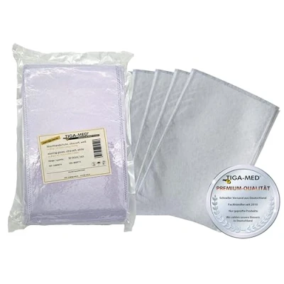 Afbeelding van Tiga Med Washandjes wegwerp ultrasoft molton, washandjes, wit originele kwaliteit, 500 stuks