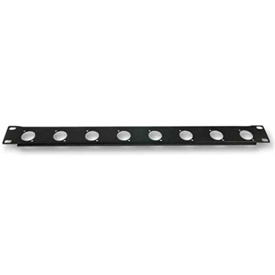 Afbeelding van Pro Signal PSG03789 1U 19 inch rackpaneel geperforeerd voor 8x XLR&#039;s gelost
