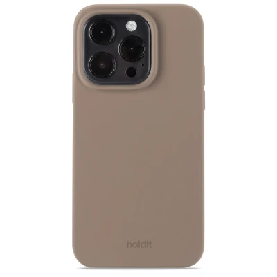 Afbeelding van Apple iPhone 14 Pro Hoesje Siliconen en TPU (zacht) Holdit Hardcase/Backcover Bruin Telefoonhoesje