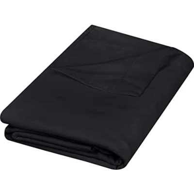 Afbeelding van Utopia Bedding Vlakke Laken, Eenvoudig onderhoud Zachte geborstelde Microvezel Stof, Krimp en Vervaagt Bestand (266 x 259 cm, Zwart)