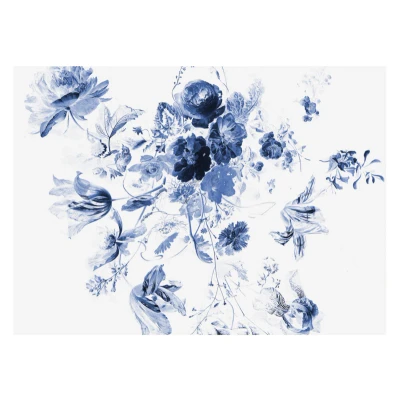 Afbeelding van KEK Amsterdam Royal Blue Flowers III WP.225 (Met Gratis Lijm)