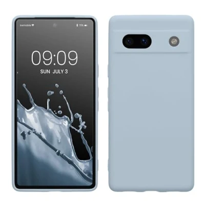 Afbeelding van kwmobile telefoonhoesje geschikt voor Google Pixel 7a Hoesje smartphone Precisie camera uitsnede In mat lichtblauw