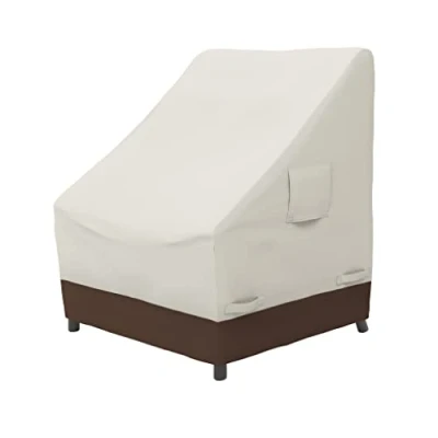 Afbeelding van Amazon Basics Tuinmeubelhoes, voor tuinstoel met hoge rugleuning, 1 stuk, beige, lichtbruin