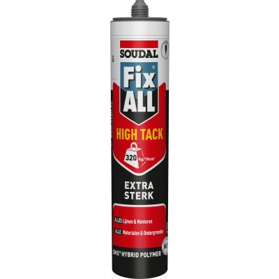 Afbeelding van Soudal Fix ALL High Tack Alugrijs koker 290 ml (MS Polymeer)