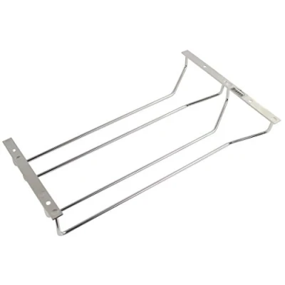 Afbeelding van Dianoo 2 rijen 35 cm glazen wijntandstangen, stemware tandstangen, roestvrij stalen bar, thuis, beker, houder, wijnglazen frame, hanger, onder kast, wijnglas, frame houder