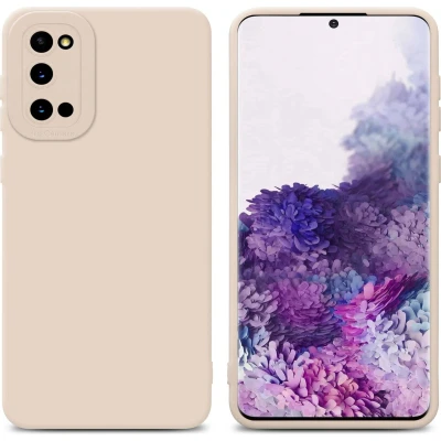 Afbeelding van Cadorabo Hoesje geschikt voor Samsung Galaxy S20 in FLUID CREAM Beschermhoes TPU silicone Cover Case