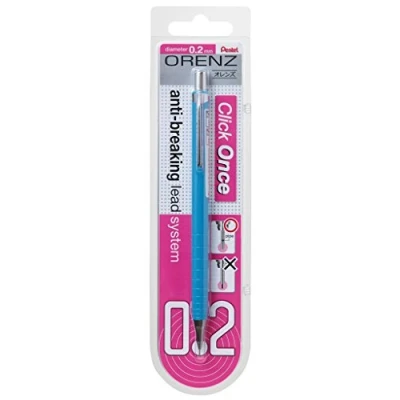Afbeelding van Pentel XPP502 SX 0,2 mm lijndikte, 100% onbreekbaar op blisterkaart lichtblauw