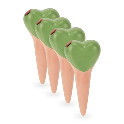 Afbeelding van Relaxdays waterdruppelaar kamerplanten set van 4 druppelsysteem planten keramiek