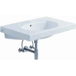 Afbeelding van Geberit Preciosa wastafel wit KeraTect (80 x 55 cm) zonder kraangat,