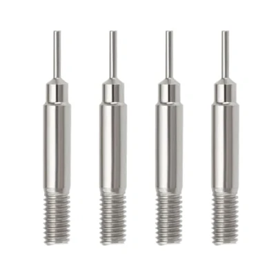 Afbeelding van YINETTECH 4 Stks 0.8mm Point Horloge Spare Pin End Tip Compatibel met Bergeon 6767 BF F Lente Bar Tool Lug Reparatie Tools Strap Installatie Removal Tools, Zilver,