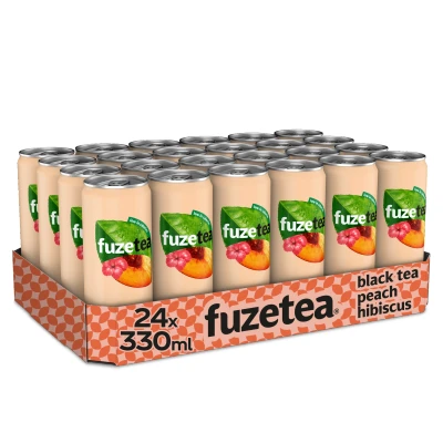 Afbeelding van Fuze Tea Black Peach Hibiscus (24 x 330 ml)